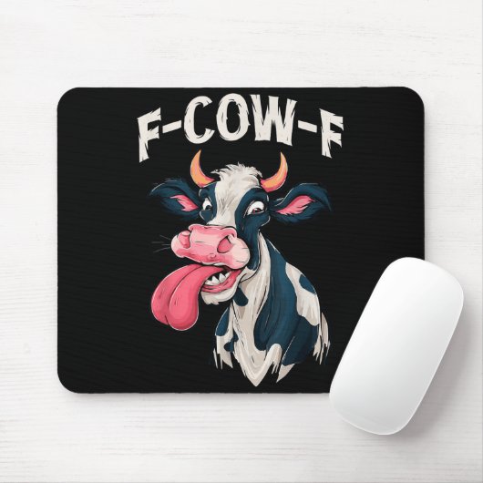 F-cow-f Funny Meme Fcowf Cow Men Women  Muismat (Met muis)