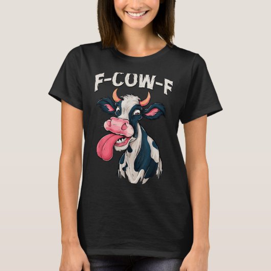 F-cow-f Funny Meme Fcowf Cow Men Women  T-shirt (Voorkant)
