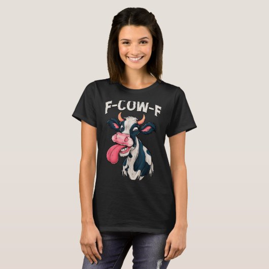 F-cow-f Funny Meme Fcowf Cow Men Women  T-shirt (Voorkant volledig)