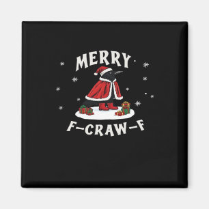 F-Craw-F Kraai Kerstmis F-Caw-F Raaf Kerstmis Magneet