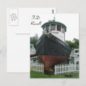 F.D. Russell Tug Boat # 1 Briefkaart (Voorkant / Achterkant)