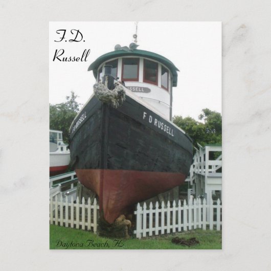F.D. Russell Tug Boat # 1 Briefkaart (Voorkant)