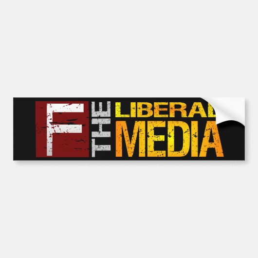 F de Liberal Media Bumpersticker (Voorkant)