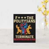 F De Politici Beëindigen Gerrymandering Kaart (Gele Bloem)