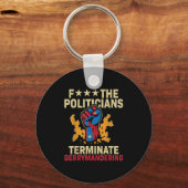F De Politici Beëindigen Gerrymandering Sleutelhanger (Voorkant)