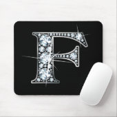"F" Diamond Bling Mousepad Muismat (Met muis)
