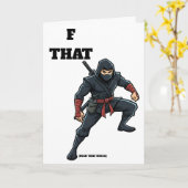 F die Ninja-scheidingkaart Kaart (Gele Bloem)