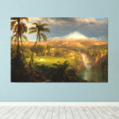 F. E. CHURCH - Voorbijtrekkende regenbui in de tro Canvas Afdruk (Insitu (Houten vloer))