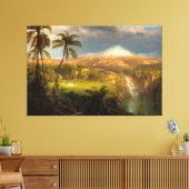 F. E. CHURCH - Voorbijtrekkende regenbui in de tro Canvas Afdruk (Insitu (Woonkamer))