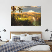 F. E. CHURCH - Voorbijtrekkende regenbui in de tro Canvas Afdruk (Insitu (Slaapkamer))