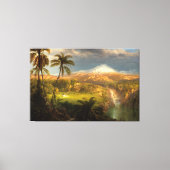 F. E. CHURCH - Voorbijtrekkende regenbui in de tro Canvas Afdruk (Voorkant)