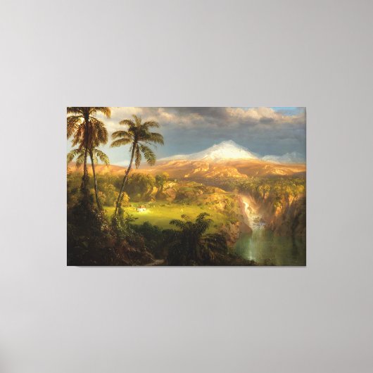 F. E. CHURCH - Voorbijtrekkende regenbui in de tro Canvas Afdruk (Voorkant)