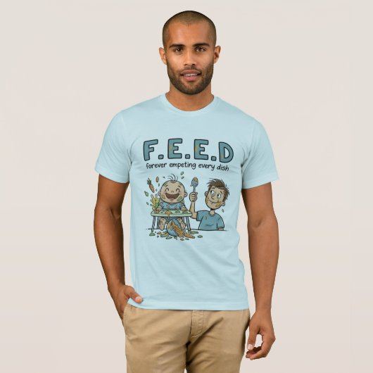 F.E.E.D forever empeting ever dish T-shirt (Voorkant volledig)