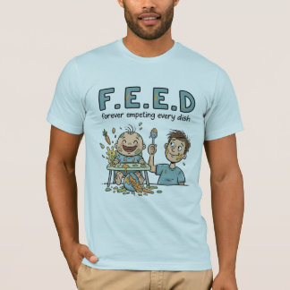 F.E.E.D voor altijd lege elke bord T-shirt