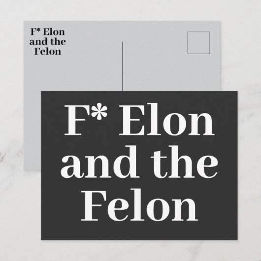 F* Elon Briefkaart (Voorkant / Achterkant)