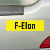 F-Elon Bumpersticker (Op auto)