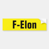 F-Elon Bumpersticker (Voorkant)