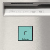 F - Falcons Funny Element Chemistry Symbol T-Shirt Magneet (Insitu (Vaatwasser))