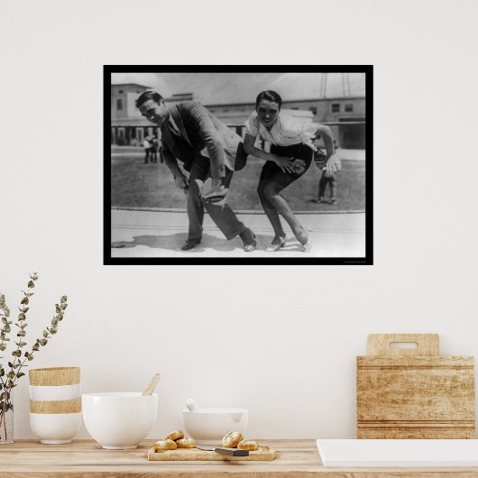 F. Farnum Teaching an Actress the Charleston 1925 Poster (Keuken)