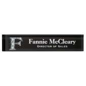 F Faux Diamond Desk Naambordje (Voorkant)