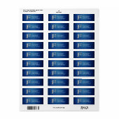 F Faux Diamond on Denim Return Address Label (Full Sheet)