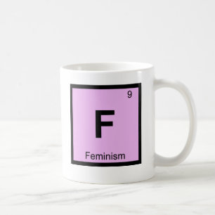 F - Feminisme Filosofie Chemie Symbool Koffiemok