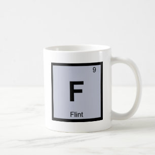 F - Flint Michigan Chemistry Periodic Table Symbol Koffiemok