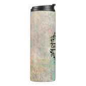 F Floral Monogram Letter Thermosbeker (Gedraaid links)