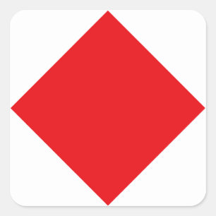 "F" (Foxtrot) Code van seinen vlag Vierkante Sticker