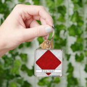 F Foxtrot Nautical Signal Flag + Jouw naam Sleutelhanger (Hand)