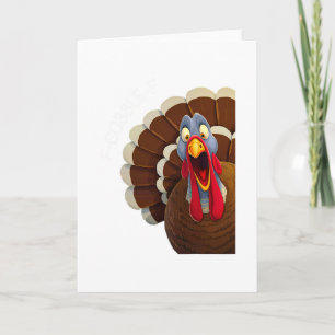 F-gobble-f Grappige Thanksgiving-kalkoen humor Kaart