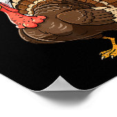 F-gobble-f Grappige Thanksgiving kalkoen humor man Poster (Hoek)
