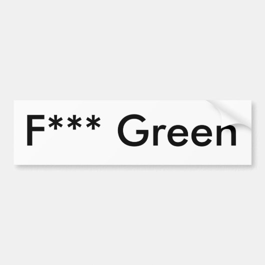 F*** Groen Bumpersticker (Voorkant)