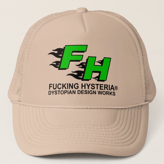 F_H FLAME TRUCKER TRUCKER HAT (AARDE/GROEN) PET (Voorkant)