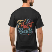 "F Heart Beats" ontwerp mannen T-shirt (Achterkant)
