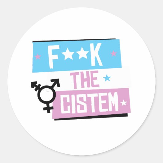 F- het CIJFER - - Ronde Sticker (Voorkant)