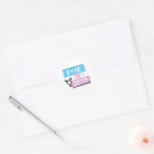 F- het CIJFER - - Ronde Sticker (Envelop)