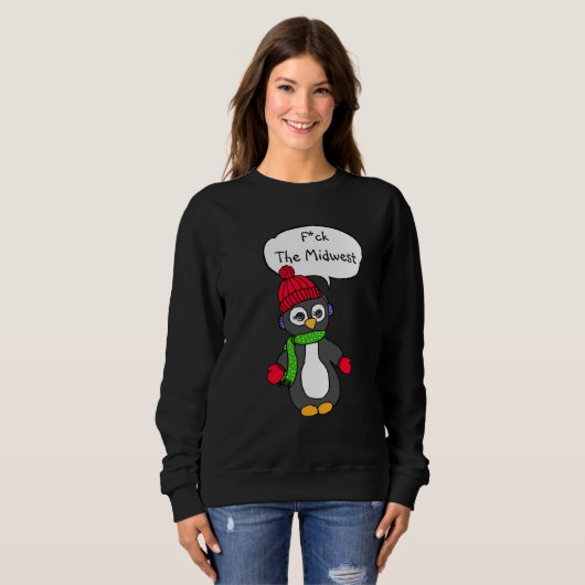 F het Midwest Funny Penguin Weer Shirt (Voorkant volledig)