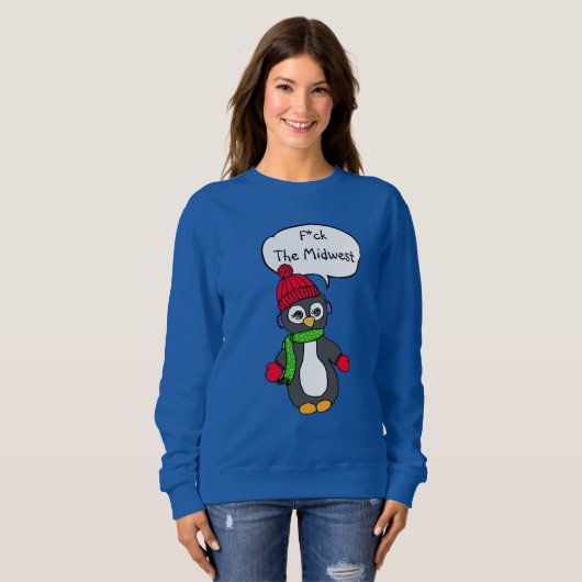 F het Midwest Funny Penguin Weer Shirt (Voorkant volledig)
