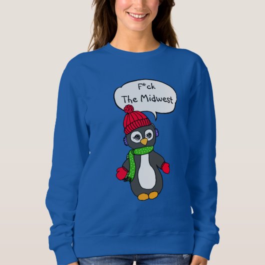 F het Midwest Funny Penguin Weer Shirt (Voorkant)