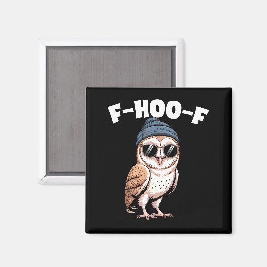 F-hoo-f Funny Bird Meme Graphic  Magneet (Voorkant / Achterkant)