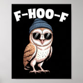 F-hoo-f Funny Bird Meme Graphic  Poster (Voorkant)
