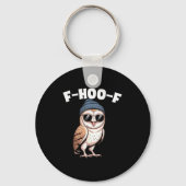 F-hoo-f Funny Bird Meme Graphic  Sleutelhanger (Voorkant)