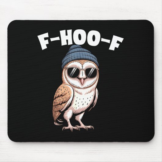 F-hoo-f Grappige Vogel Meme Grafisch Muismat (Voorkant)