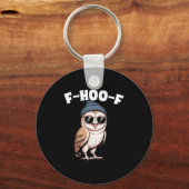 F-hoo-f Grappige Vogel Meme Grafisch Sleutelhanger (Voorkant)