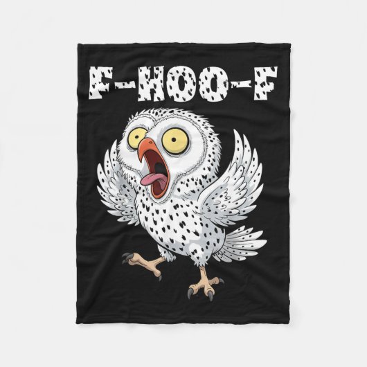 F-hoo-f Owl Meme – Funny Screaming Owl Bird Meme G Fleece Deken (Voorkant)