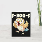 F-hoo-f Owl Meme – Funny Screaming Owl Bird Meme G Kaart (Voorkant)