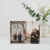 F I N A L L Y De datum opslaan Aankondigingskaart (Staand voorkant)