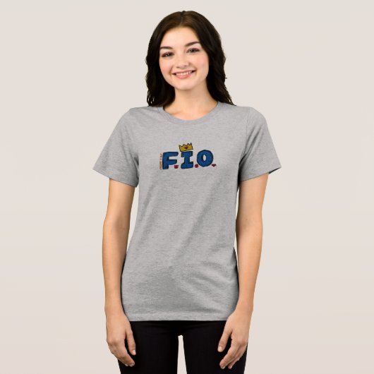 F.I.O. “Figure It Out” – Attention III Blend  Tri-Blend Shirt (Voorkant volledig)