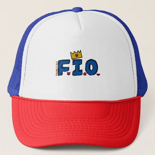 F.I.O. “Figure It Out” - Cap Minimalist  Trucker Pet (Voorkant)